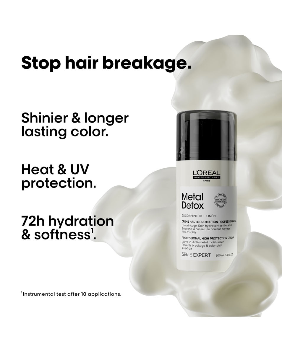 L'OREAL PROFESSIONNEL Metal Detox Crème sans rinçage pour cheveux abîmés et cassants 100 ML 2