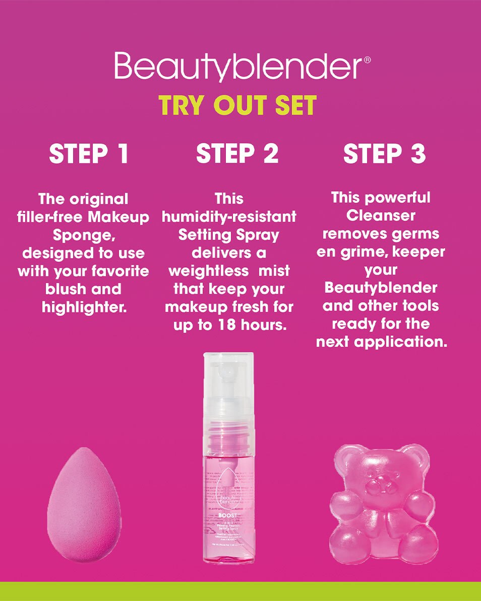 BEAUTYBLENDER Try Out Kit Éponge, spray et nettoyant 1 ST 2