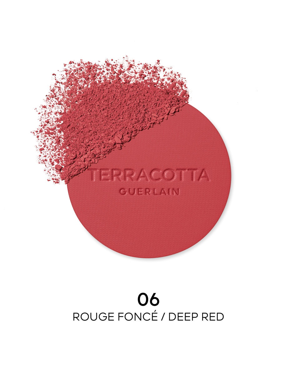 GUERLAIN Terracotta Blush Le fard à joues effet bonne mine , 90% d’ingrédients d’origine naturelle 06 Rouge Foncé 2