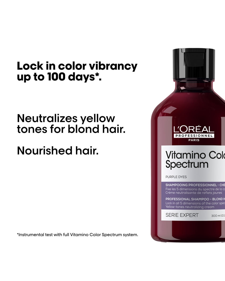 L'OREAL PROFESSIONNEL Vitamino Color Spectrum Shampooing Violet - Pour cheveux blonds 300 ML 2