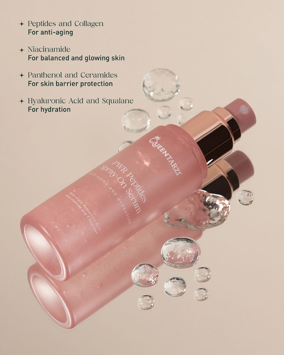 QUEEN TARZI Serum Spray PWR Peptides Spray-On Serum 80 ML