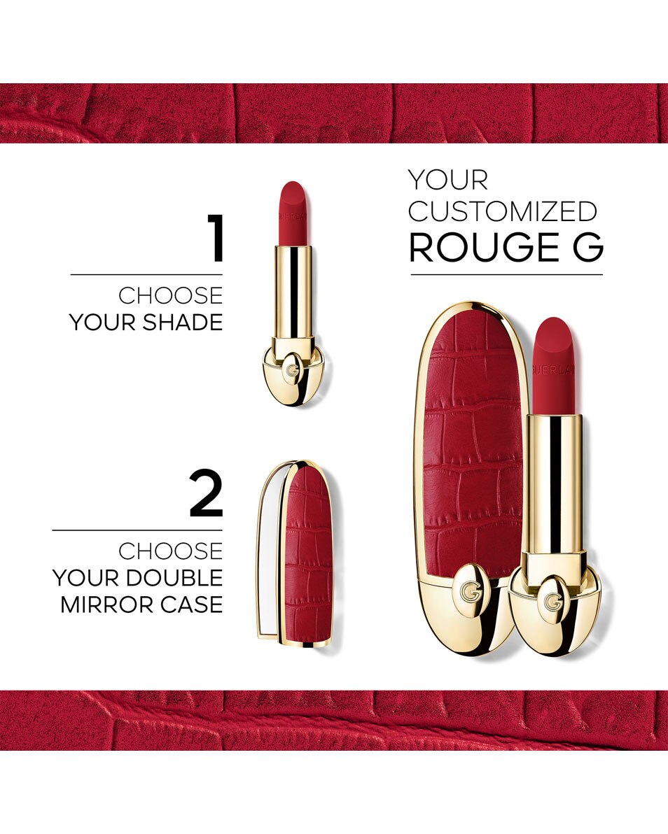 GUERLAIN ROUGE G La recharge - Le rouge à lèvres soin personnalisable 555 LE BRIQUE AMBRÉ – VELVET 2