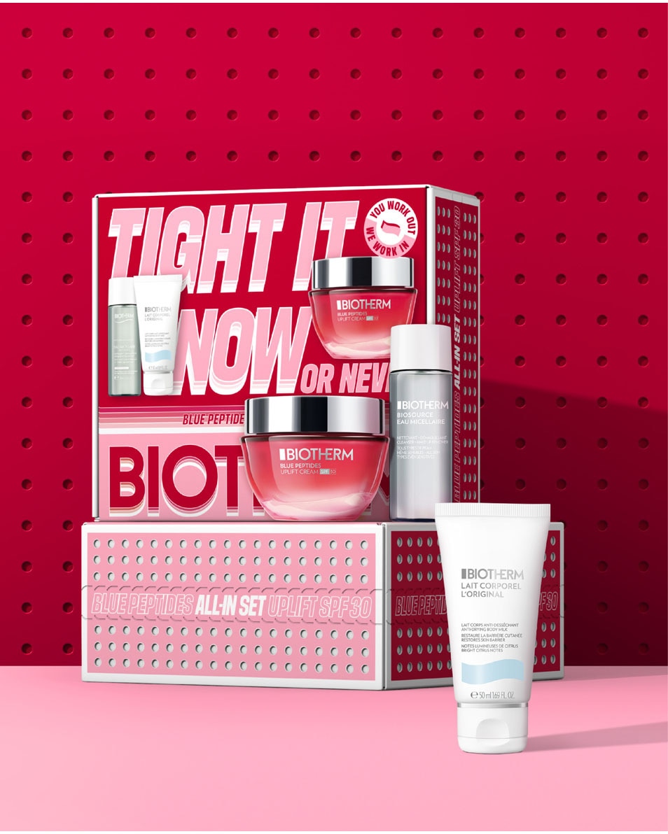 BIOTHERM Blue Peptides Skin Fitness Set Pour Femmes: TIGHT IT NOW OR NEVER – BLUE PEPTIDES UPLIFT SPF 30 SET, Routine Anti-Âge Complète 1 ST 2
