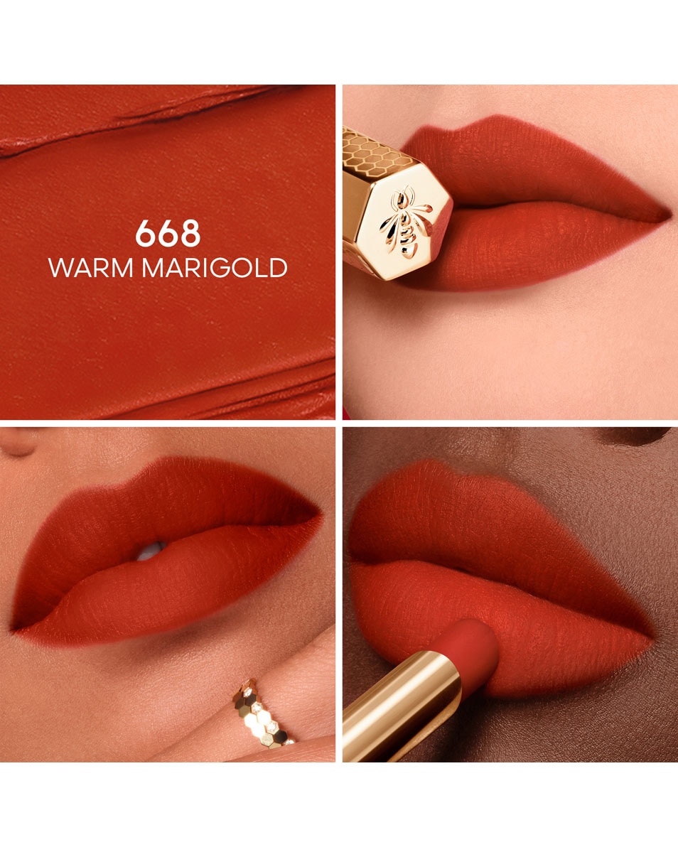 GUERLAIN Kiss Kiss Le Rouge à Lèvres Intense Au Miel 668 WARM MARIGOLD 2