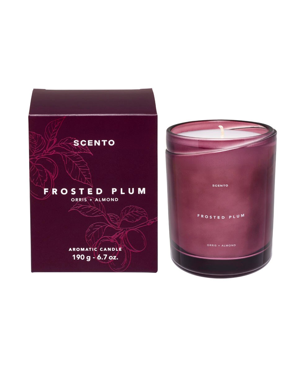 SCENTO Frosted Plum Bougie parfumée iris & amande 190 Gr 190 G 2