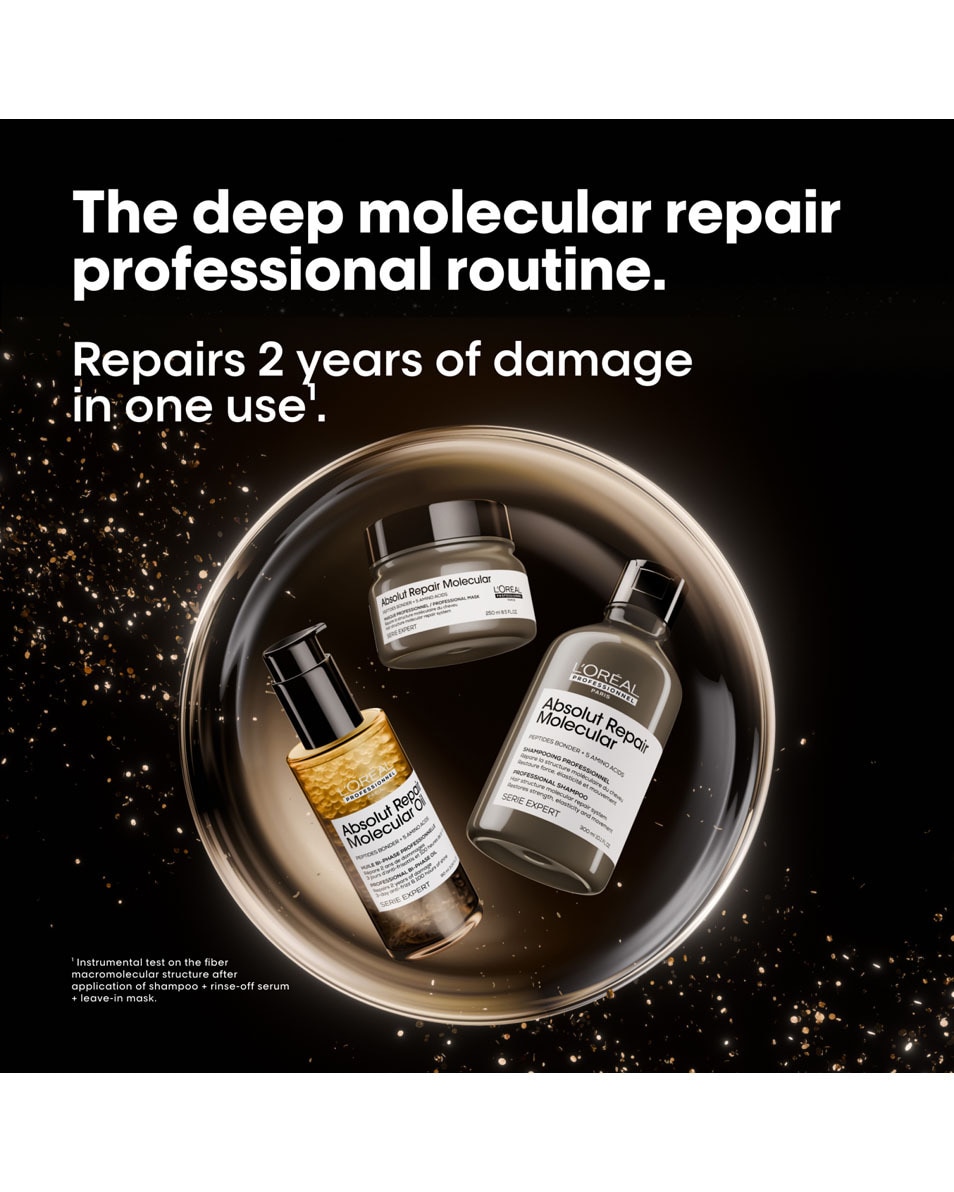 L'OREAL PROFESSIONNEL Absolut Repair Molecular Haarverzorgingsset Trio Tous types de Cheveux Abîmés 3 ST 2