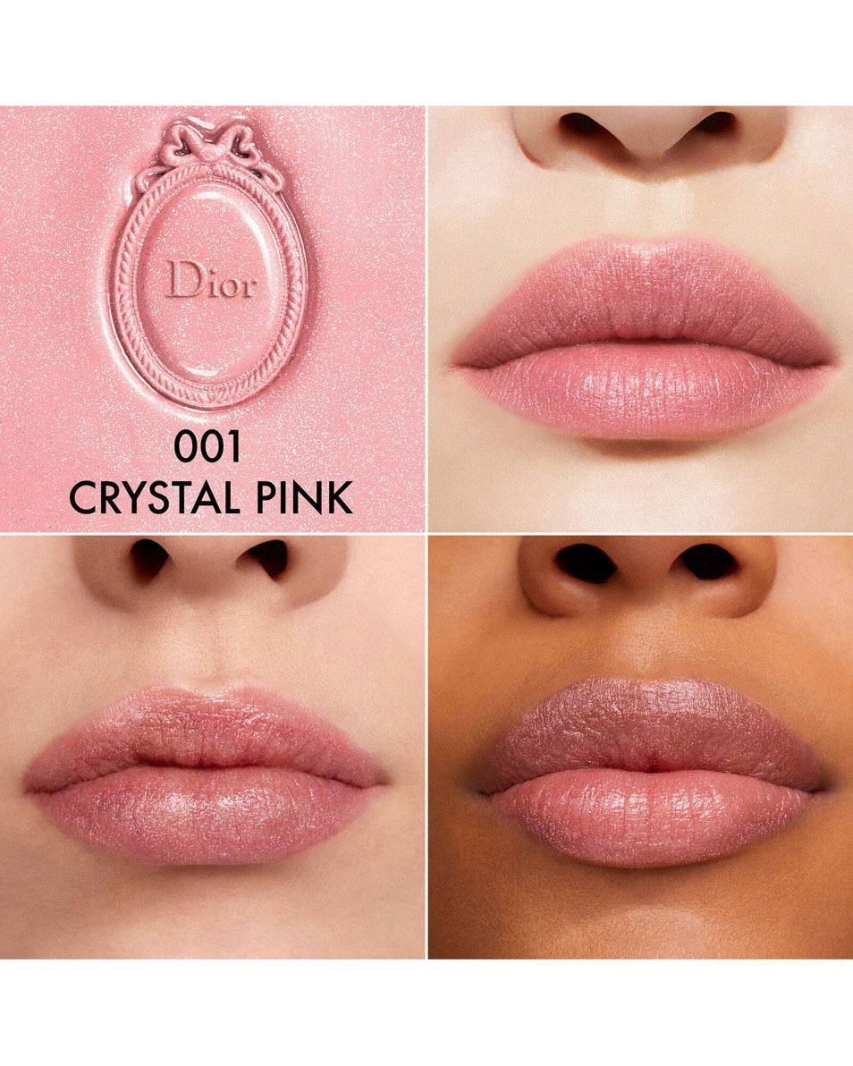 DIOR Dior Médaillon Baume à lèvres hydratant 24 h - fini pailleté 001 Crystal Pink 2