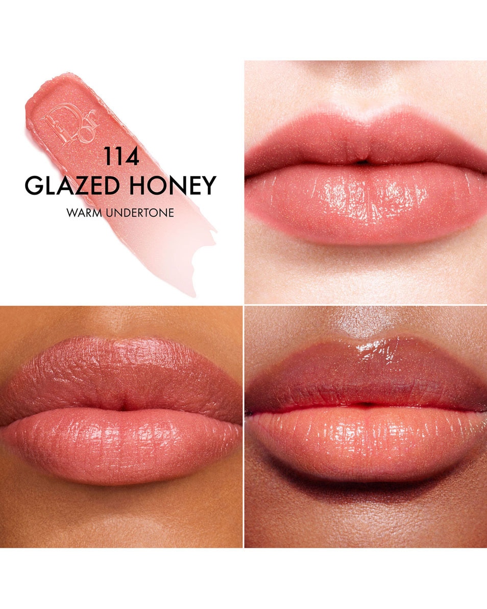 DIOR Dior Addict Lip Glow - Hydrating Lip Balm Baume à lèvres hydratant 48h, couleur activée par le pH 114 Glazed Honey 2